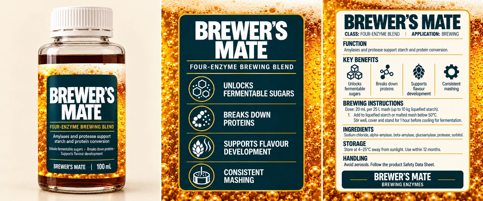 Brewer's Mate · Brewer’s Mate 100 mL bottle and product cards